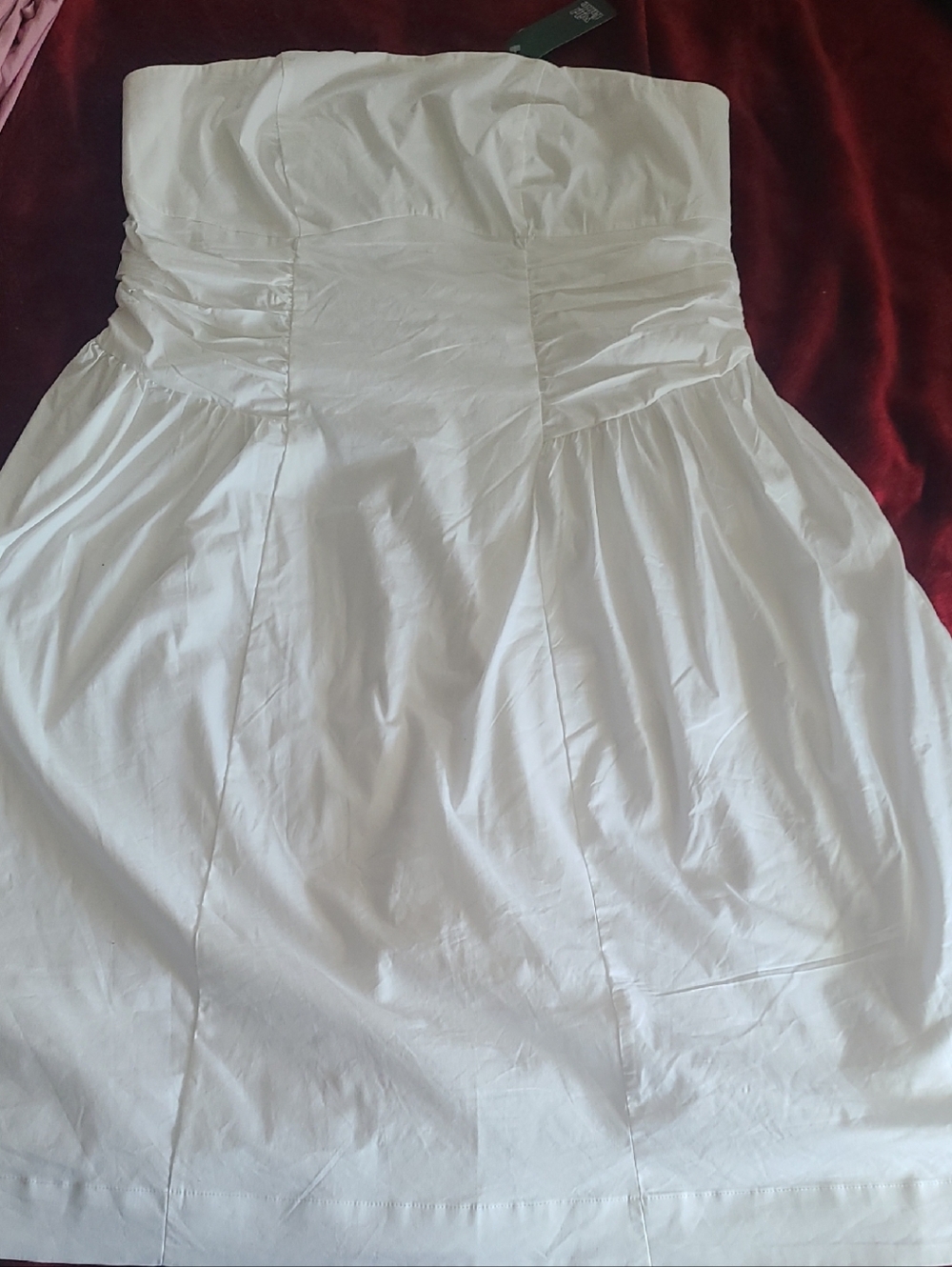 wild fable White Smocked Strapless Sundress